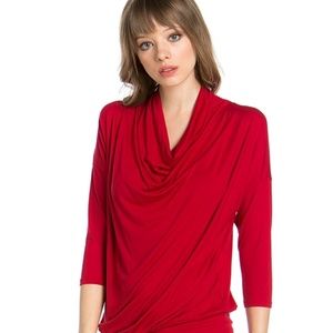 Azules | Drape Neck Top - Red ❤️ Various